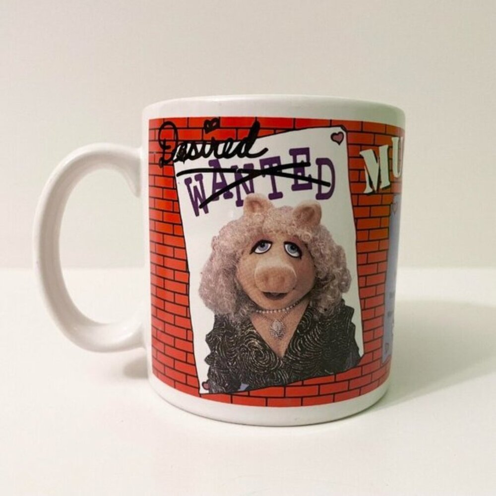 Vtg Miss Piggy Muppets Mugshot Mug by Presents Co Flaws